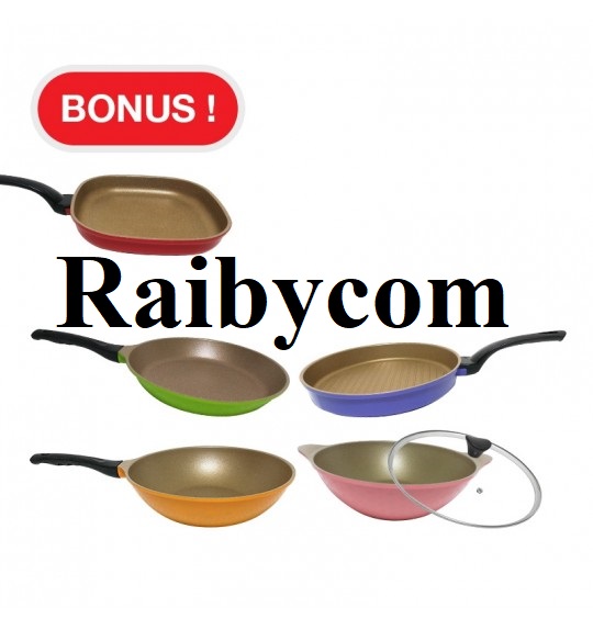 NEOHAUS-Gold-Stone-Coating-Frypan-7pcs-Ori-Lejel-Fry-Pan-Wajan-Teflon