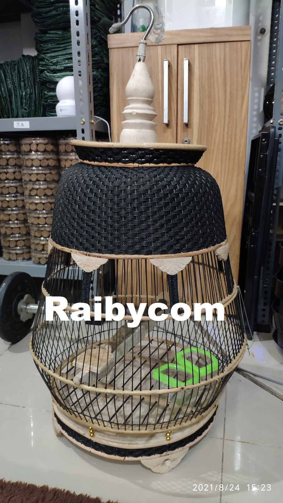 KANDANG_BURUNG_PERKUTUT_ROTAN_MODEL_JAMBU_RAJUT_SANGKAR_ANYAMAN_KUTUT_LOKAL